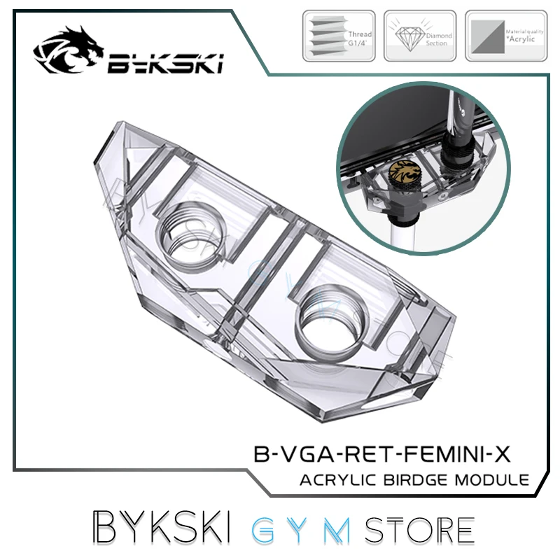 

BYKSKI MINI GPU Modify Bidge Module for RTX10 20 30 40 Graphics Water Block / VGA Building Cooling Parts B-VGA-RET-FEMINI-X