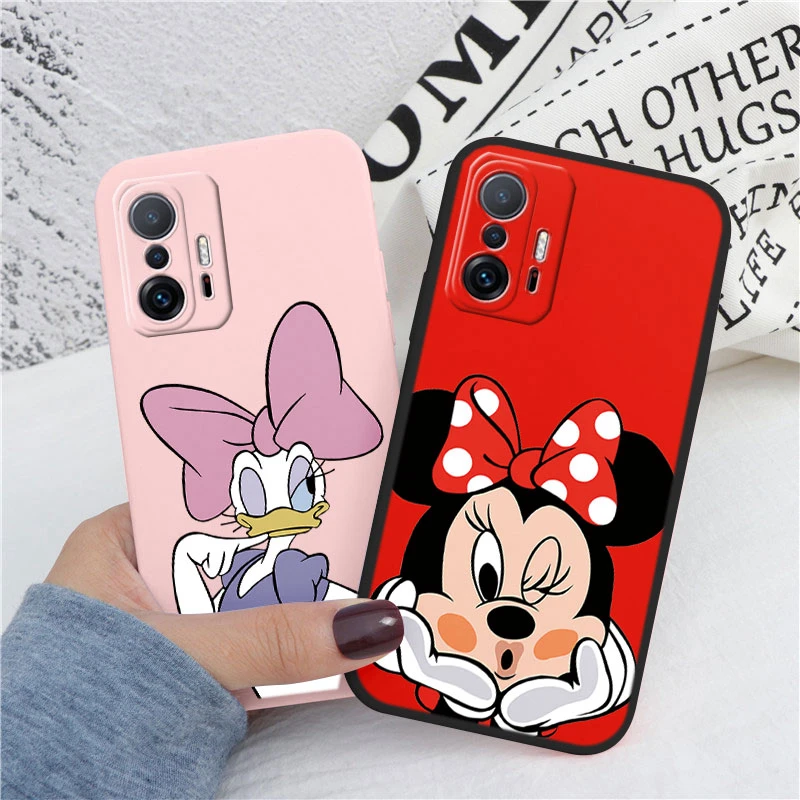 Anime Case For Xiaomi Mi 11 11T Bags Mi11T Pro Back Cover Couple Mickey Mouse Minnie Soft TPU Cute Coque For Xiaomi Mi 11T Mi11