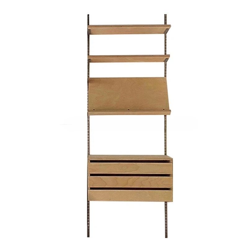 Nordic Creative Wall-mounted Bookcase Simple Wall-mounted Bookshelf Adjustable Shelf Living Room Background Wall Decorative