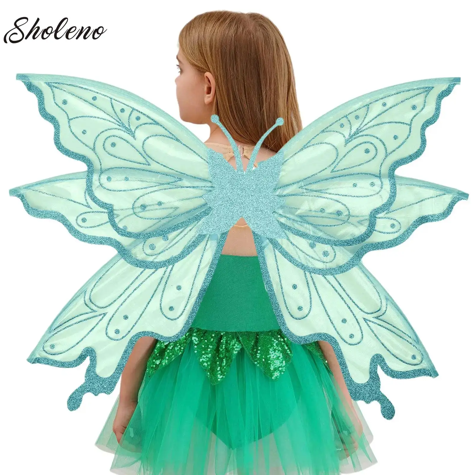 

Fairy Wing Elf Angel Butterfly Wings Women Girls Princess Cosplay Halloween Party Dress Up Festival Performance Costume Props