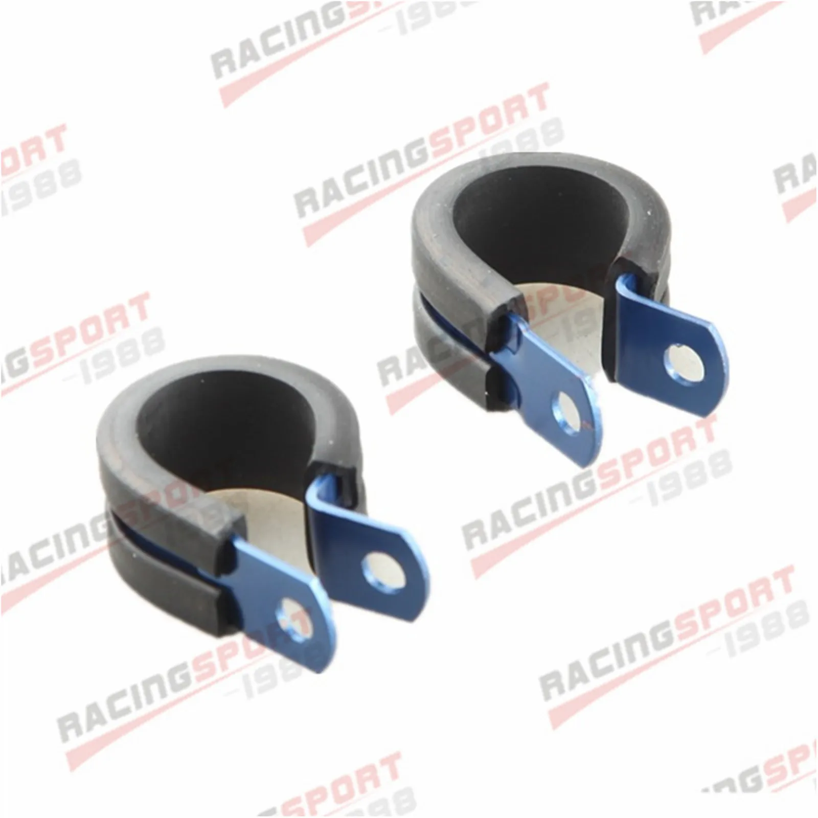 2 Stück Aluminium-Gummi-gepolsterte Klemme, Vakuum-Schlauch-P-Klemmen, ID-Größe 4,8 mm/9,5 mm/12,7 mm/15,9 mm/19,1 mm