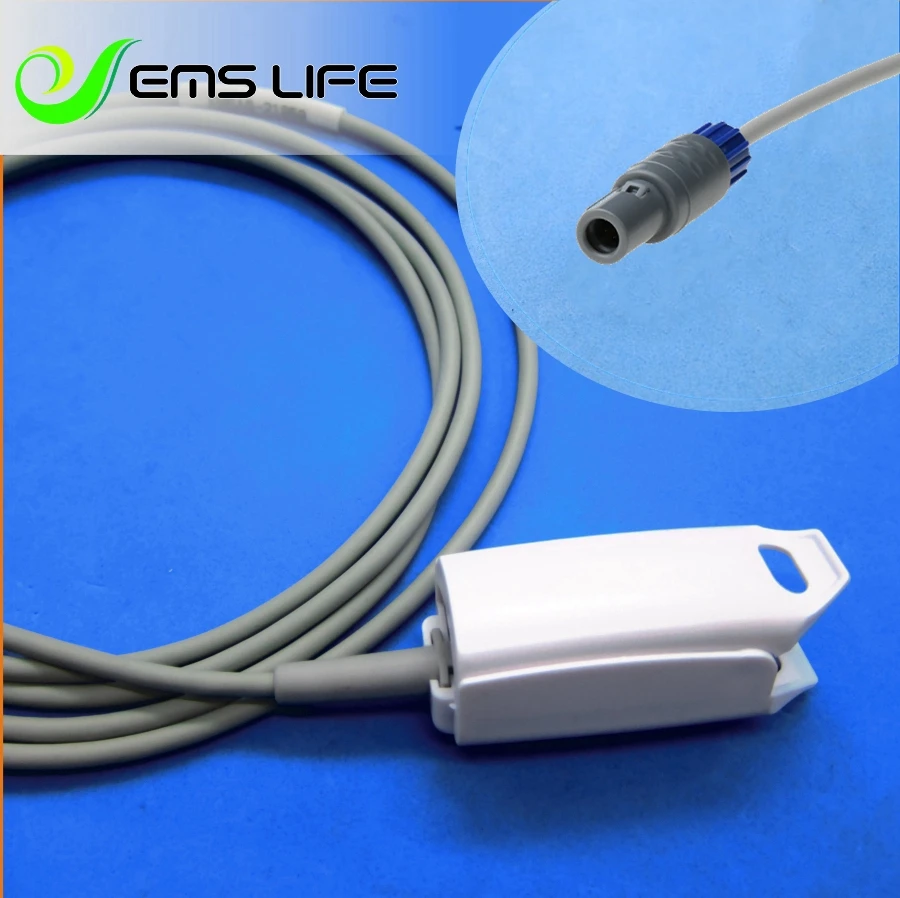 Reusable adult finger soft spo2 sensor for Unicare 6pin double  patient monitor