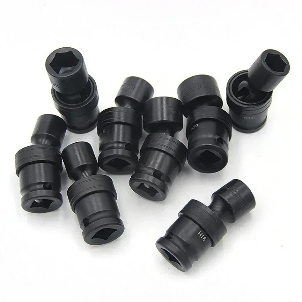 1/2 นิ้ว Universal Joint Hex ซ็อกเก็ตประแจไฟฟ้าอะแดปเตอร์ Chrome Steel Hex ซ็อกเก็ตสําหรับนิวเมติกประแจ 12-24 มม.
