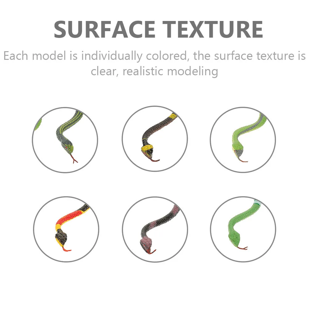 18 шт. резиновая змея, модель животного, аксессуар на Хэллоуин, искусственная змея, детская игрушка, новинка, игровые розыгрыши, жуткий реквизит