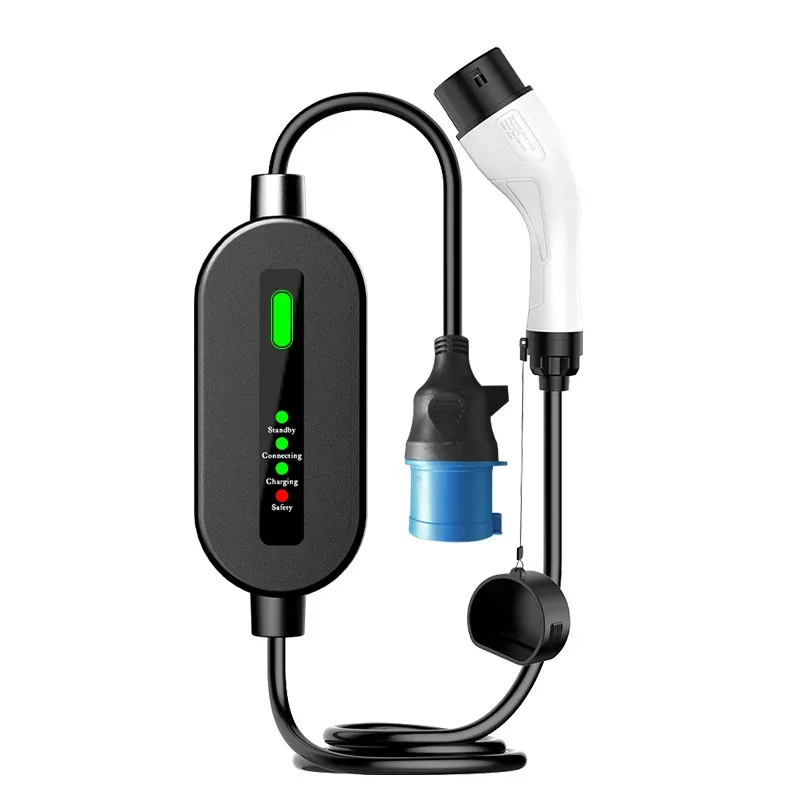 

Portable EV Charger Type2 7kW 32A AC Grounding-Free New Energy Home Charging Station with Carry Bag
