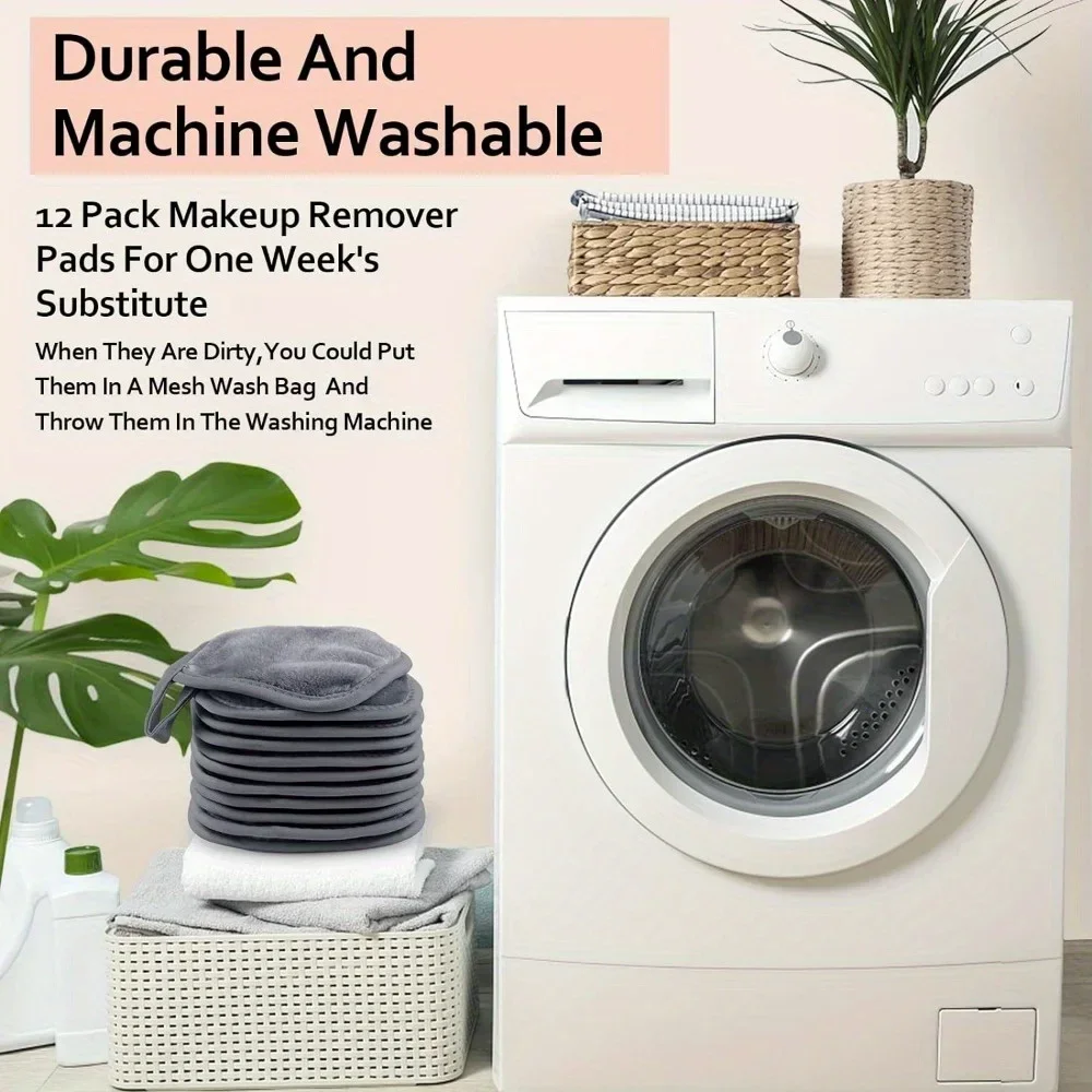 12PCS Mikrofaser Gesicht Tücher Wiederverwendbare Make-Up Entferner Tuch Make-Up Handtücher Gesicht Tiefen Reinigung Pads Hautpflege Schönheit Werkzeuge