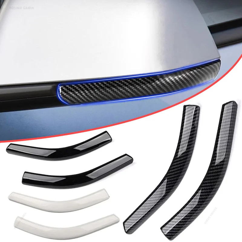 Rearview Mirror Anti-collision Strips Trim Anti-scratch Sticker Cover ABS Edge Protector for Tesla Model 3/Y/YL19-26 Auto Parts