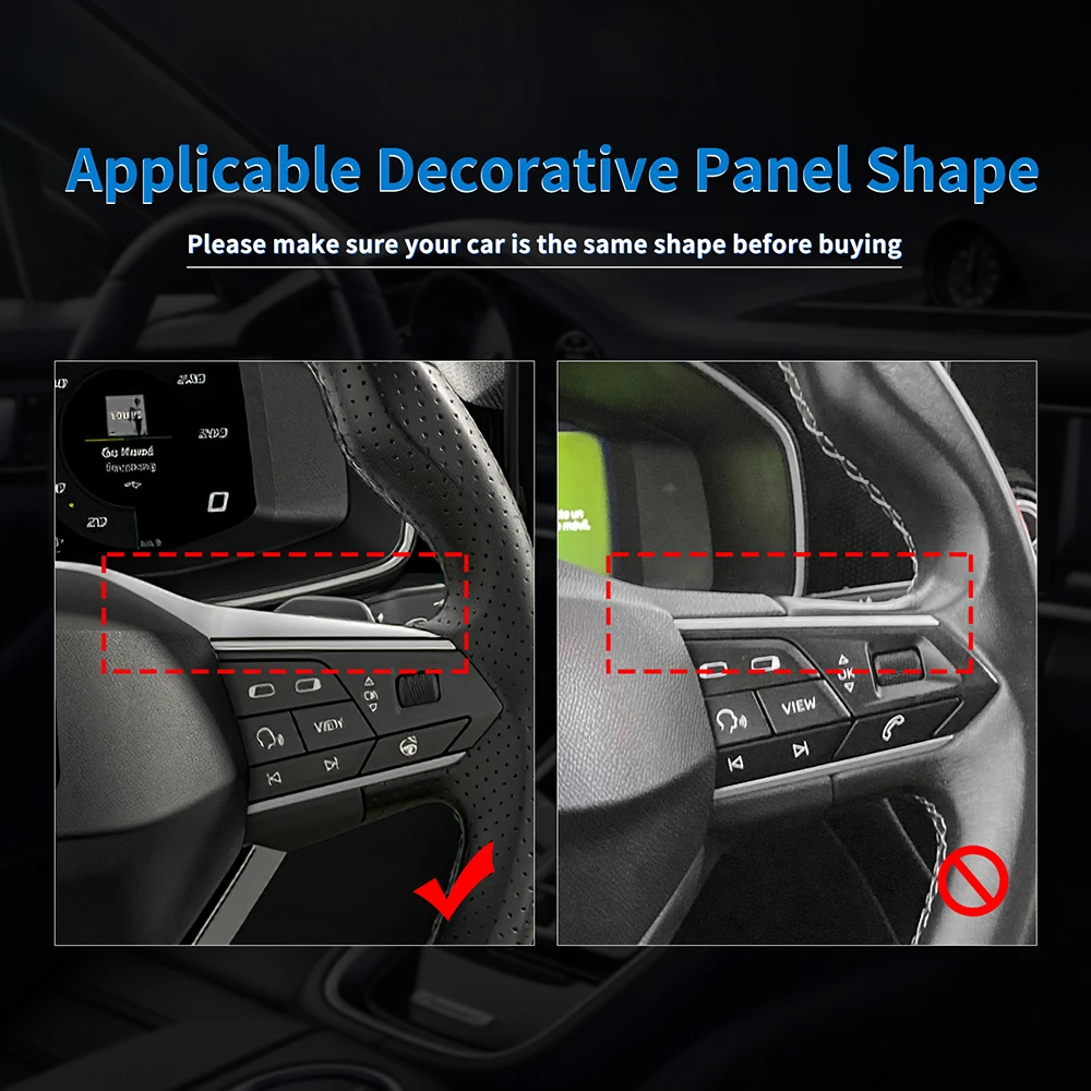 Dry Carbon Fiber Trim For Cupra Formentor/Ateca/Born 2020-2026,Ibiza/Arona/Cupra Born 22-26/Cupra Terramar 25-26 Steering Wheel
