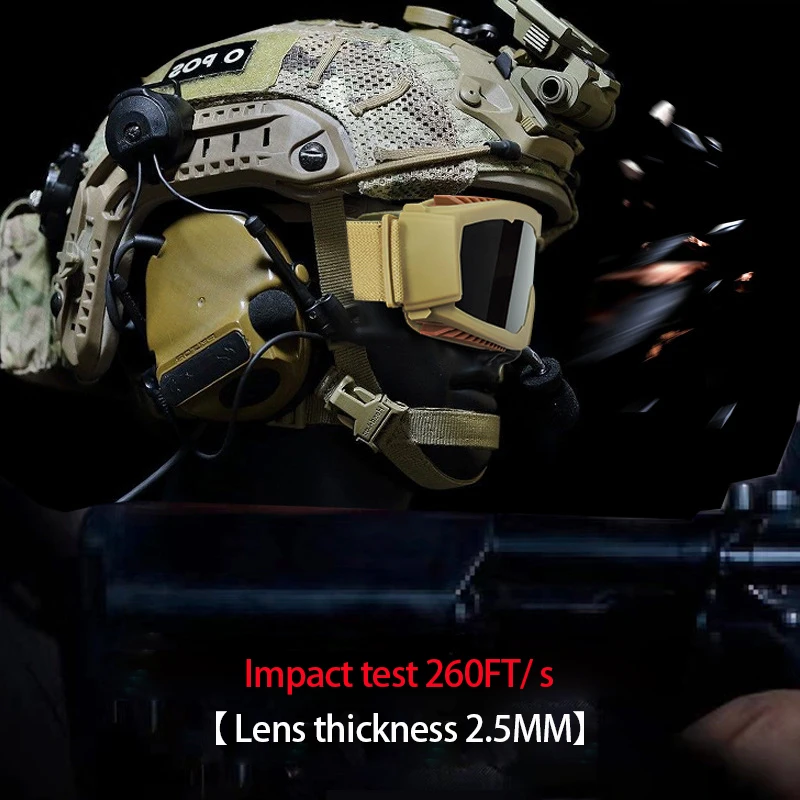 Windproof goggles Tactical glasses Alpha sand-proof shooting goggles Outdoor equipment for army fans field shock resistance