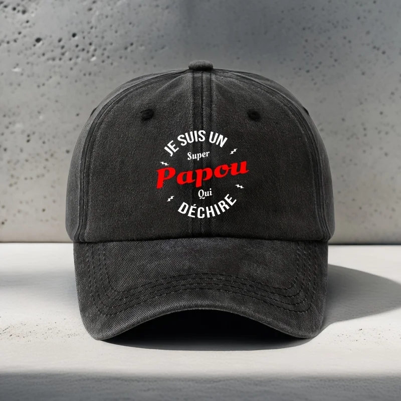 

Мужская бейсболка в стиле ретро с принтом PAPOU, регулируемый размер, для активного отдыха, езды на велосипеде, рыбалки, универсальная повседневная кепка