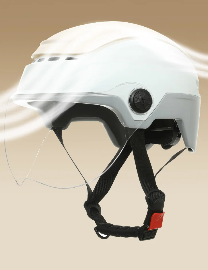 BLD Half Helmet System Adjustable Fit Helmet UV Resistant Visor Adult Helmet for Motorcycle Scooter Moped Racing Street Bike DOT