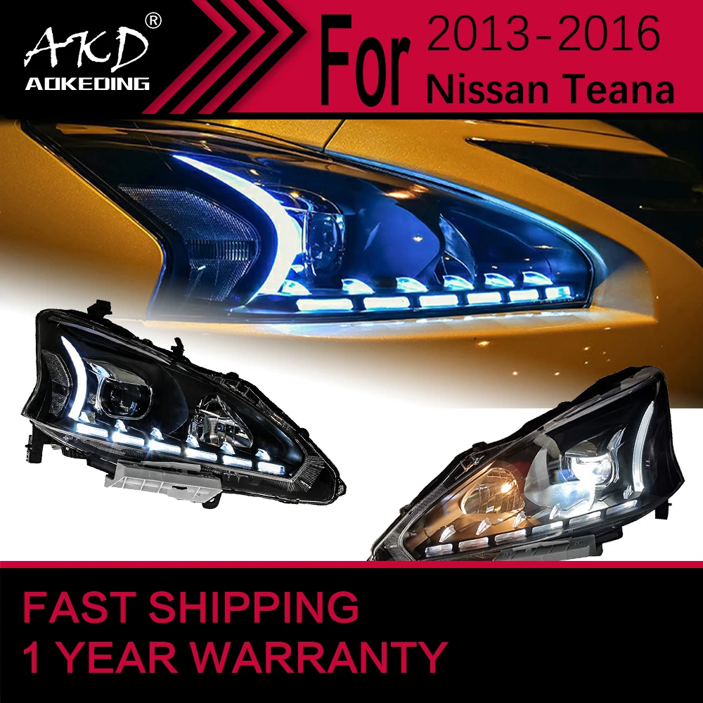 Car Lights for Nissan Teana Headlight 2013-2016 Altima Head Lamp Drl Projector Lens Automotive Accessories