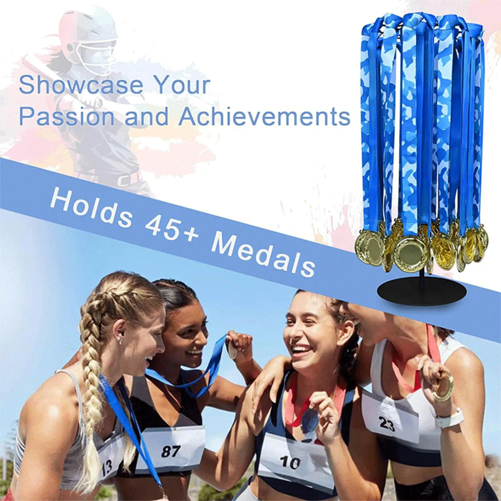 award-shelf-heavy-duty-360-degree-rotating-wall-rack-holds-45-sports-award-hanger-display-for-challenge-running-runners-race