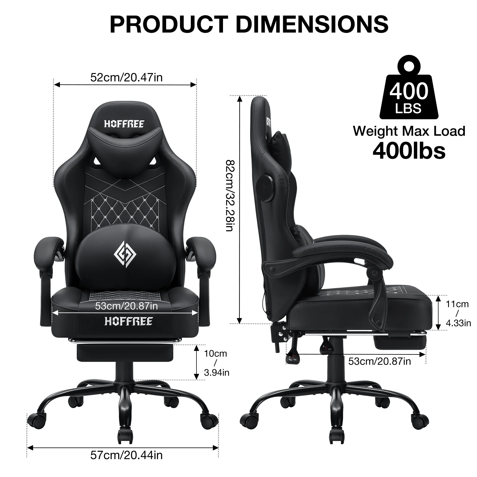400lbs Gaming Chair with Speak - đánh giá và giá Home Improvement Mall