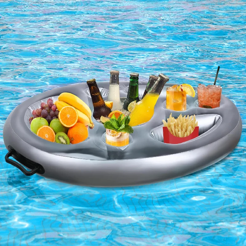 

Inflatable Drink Holder Floating, 8 Holes Large Capacity Drink Holder Pool, Floating Coasters for Summer Pool Parties, Beach Toy