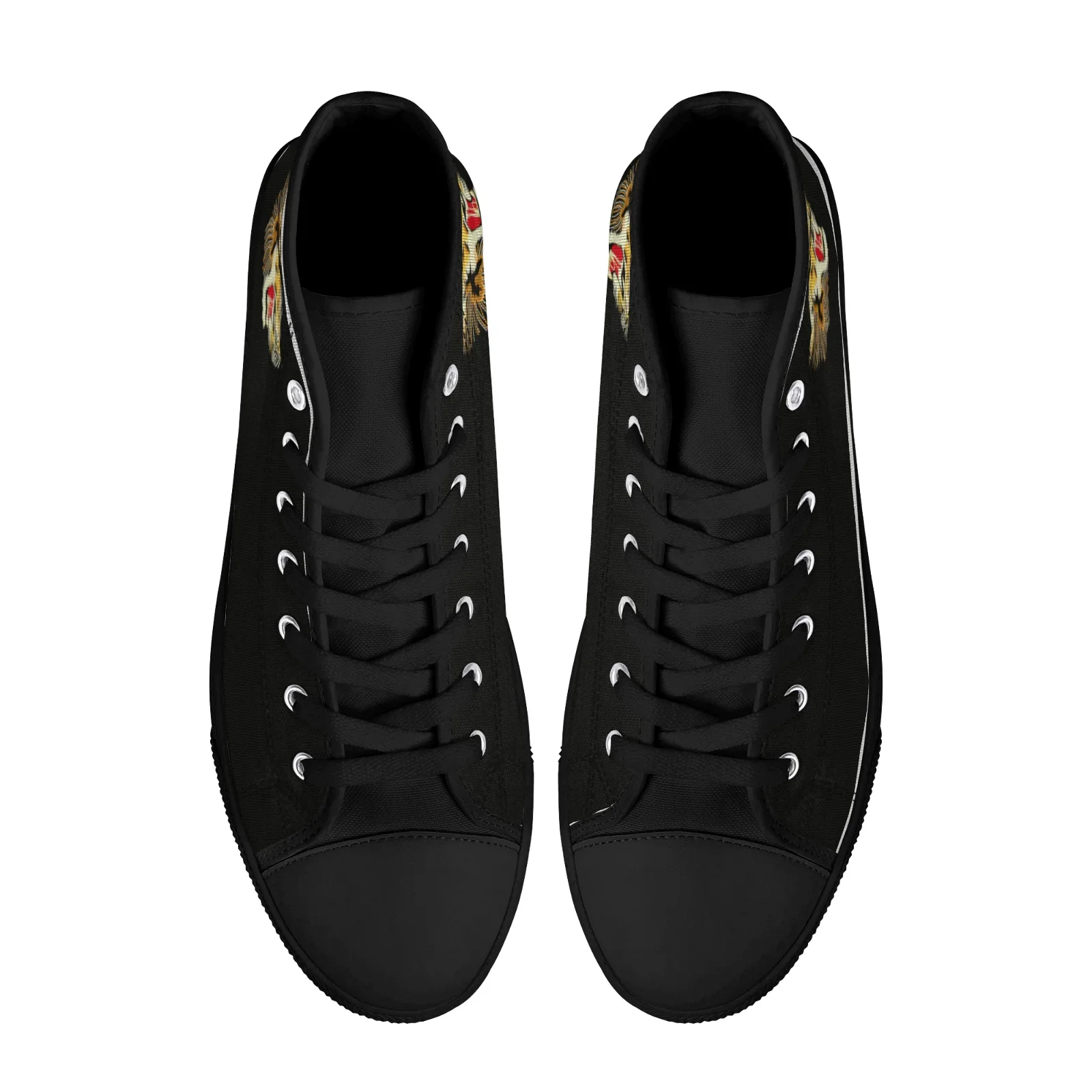Tiger Graphic Men's Classic High Top Canvas Shoes Women Vulcanized Shoes Teenage Flats Walking Sneakers High Quality Footwears view 4
