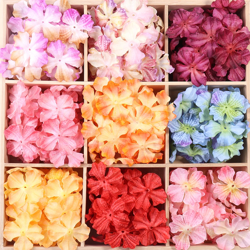 

10 г/лот Искусственные четырехлепестковые цветы из нетканого материала для свадебного декора, украшения дома, брошей для невесты, венков, поделок своими руками, подарков