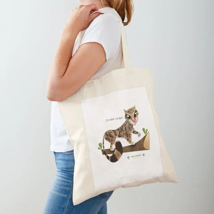 

Clouded Leopard Tote Bag woman shopping bag tote bags aesthetic Canvas bag for women canvas shopping