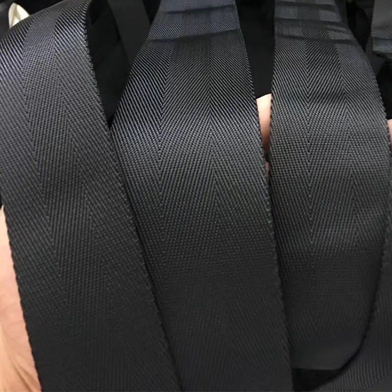 50 Yards Polyester Black 1 inch Tubular Twill Webbing 1.8mm Thickness Dog Collar and Leash DIY Backpack Strap Bag Handle Sewing