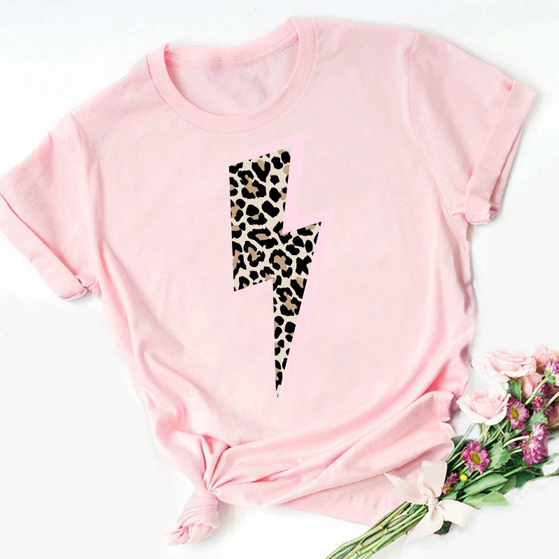 

Newest Lightning Butterfly Leopard Print Tshirt Women Summer T Shirt Graphic T-Shirts Funny Streetwear Fashion Tops