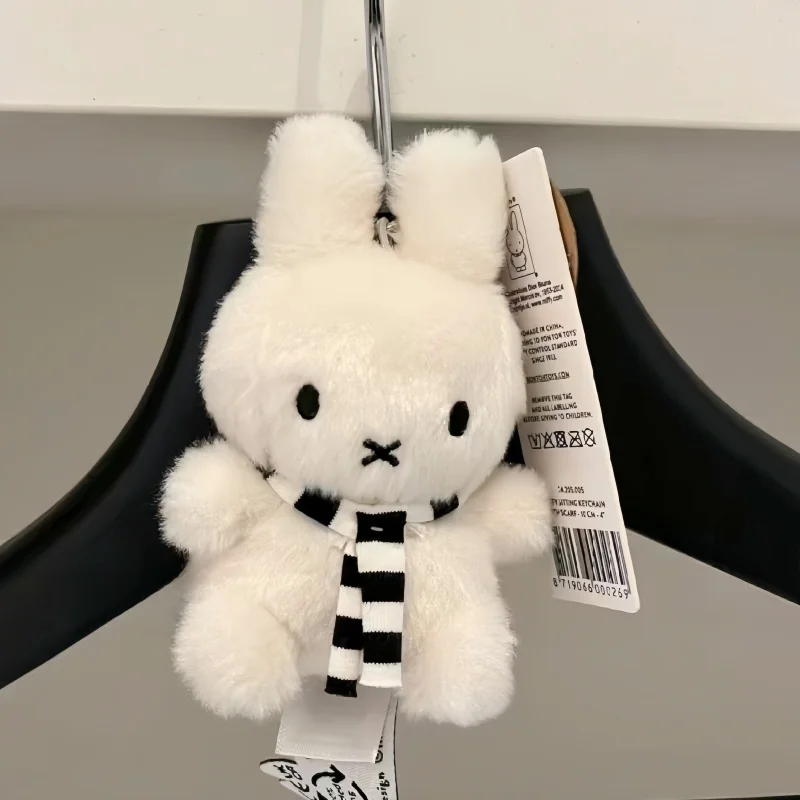 2024 New Kawaii Miffys Keychain Pendant Cute Striped Rabbit Doll Bag Accessories Cartoon Anime Decoration Girl Festival Gift