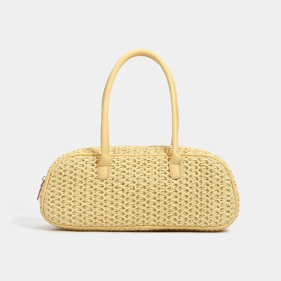 

Summer New Women's Bag , Women's Straw Woven Handbag,Fashionable Underarm Bag Beach Travel Vacation Elegant Purse