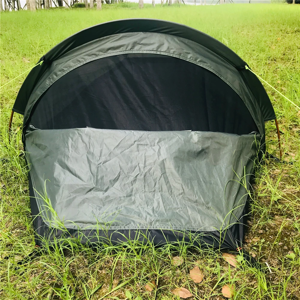 Tenda da campeggio all\'aperto ultraleggera tenda da campeggio per 1 persona tenda resistente all\'acqua tenda per sacco a pelo con supporto in