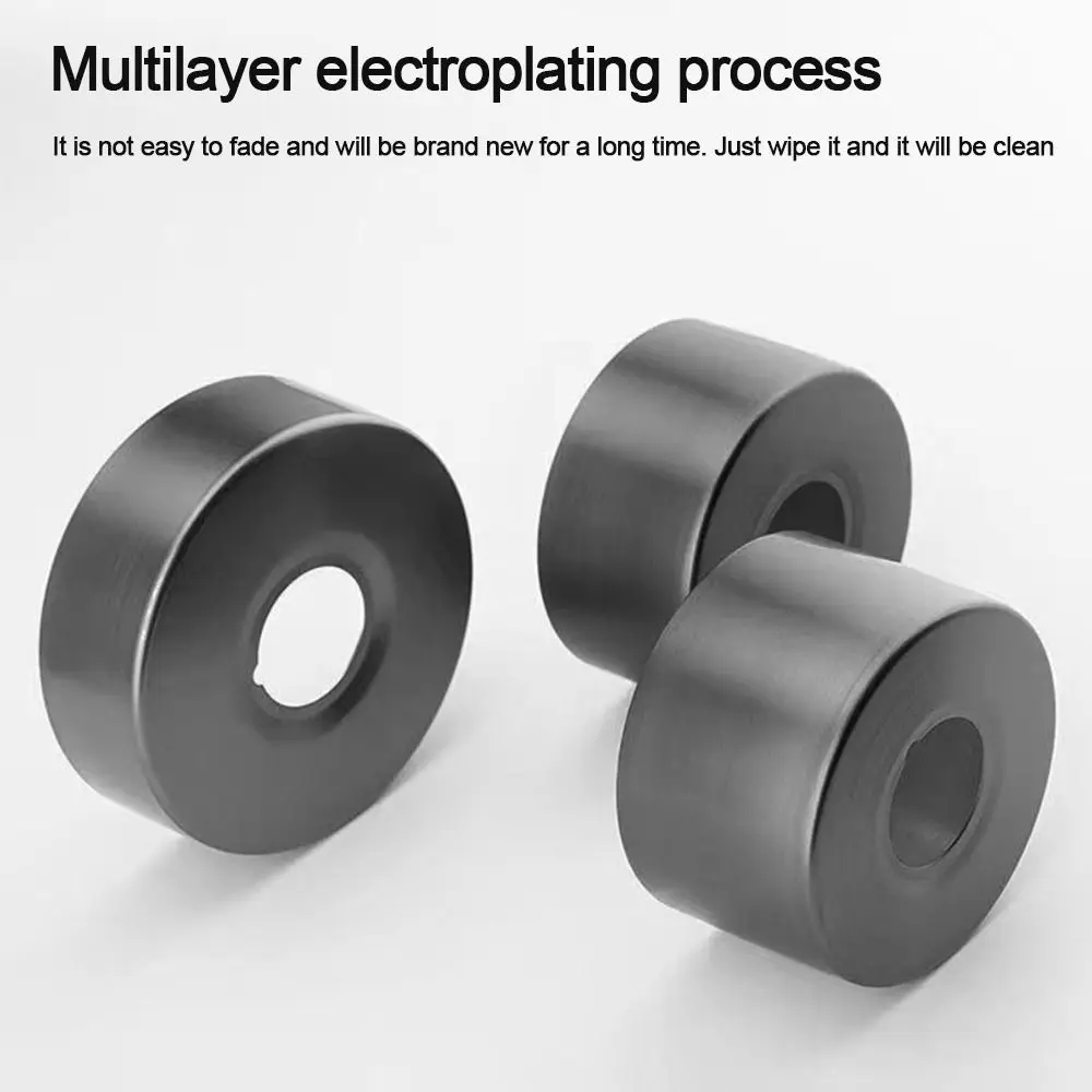 Durable Stainless Steel Shower Faucet Cover Grey Chrome Finish Faucet Decorative Cover Flange Cover Plate Trim Cover