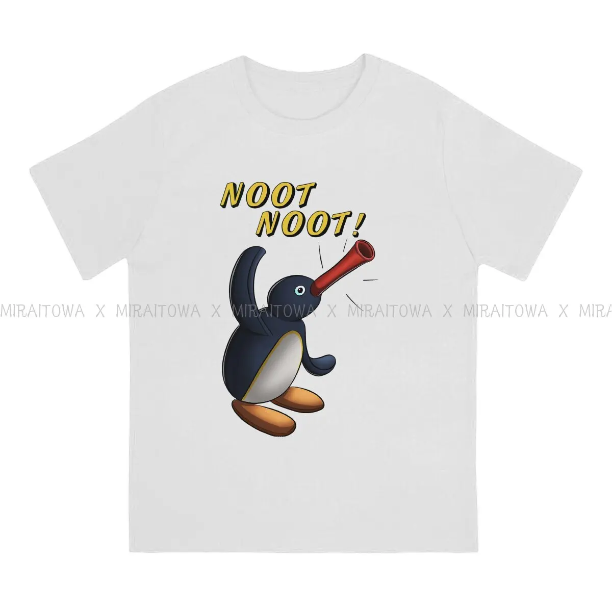 Pingu Penguin Anime Noot Noot  T Shirt Harajuku Grunge Men's Tshirt Oversized O-Neck Short Sleeve