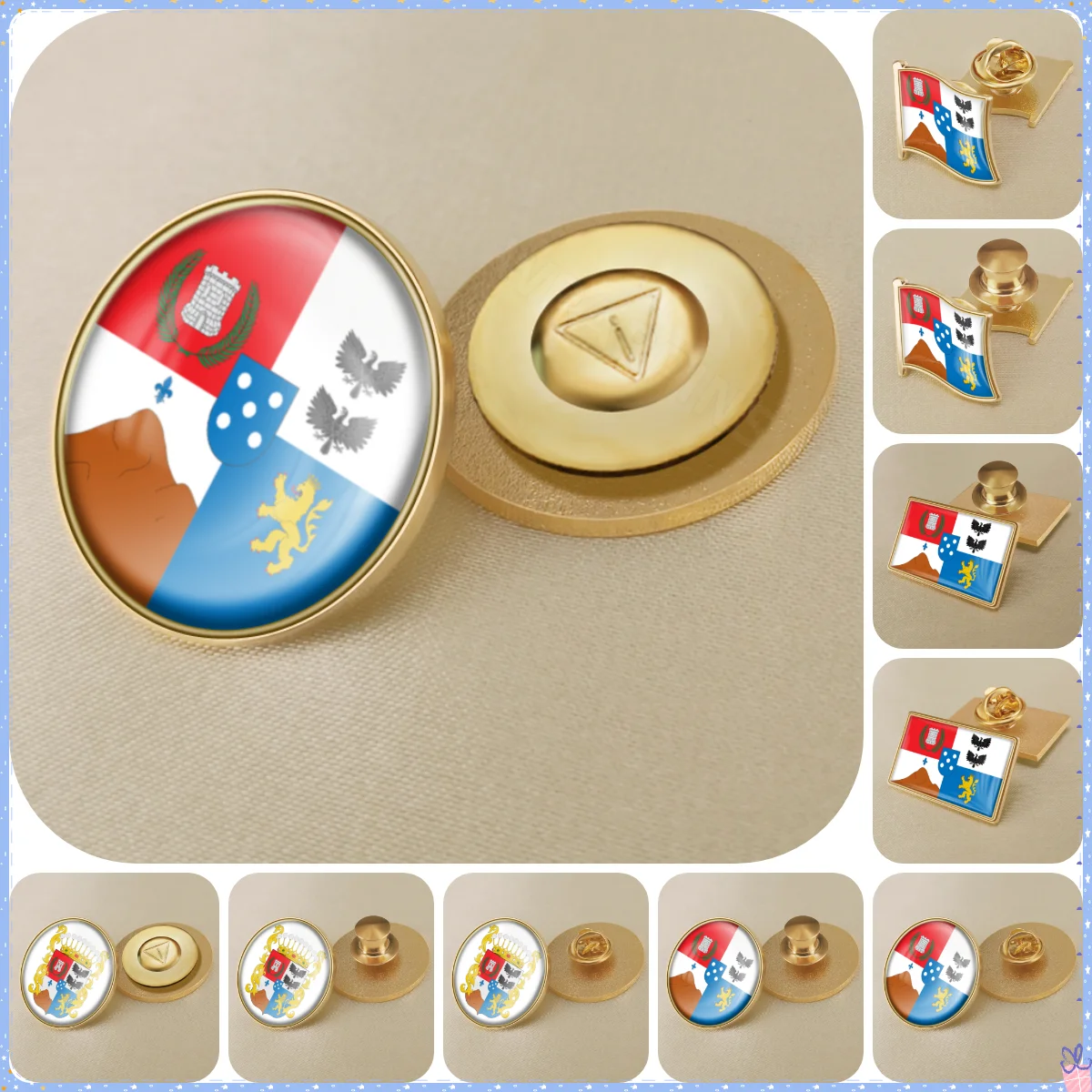 

Coat of Arms of Casablanca of Chile Flag Lapel Pins Broochs Badges