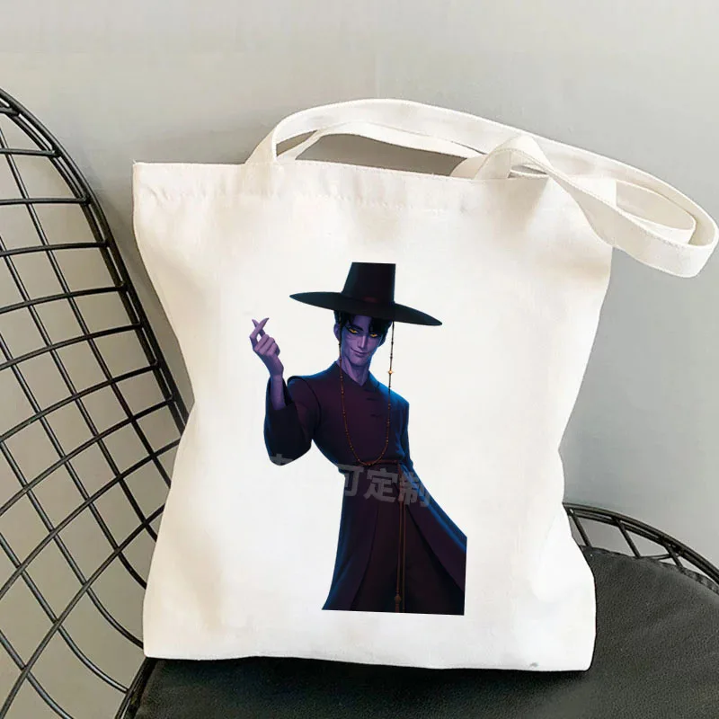 حقيبة قماش مطبوعة من Witch Hunt للبنين والبنات حقيبة قماش للمدرسة المتوسطة حقيبة تسوق كسول حقيبة كتف بيل اليد للتنقل #6