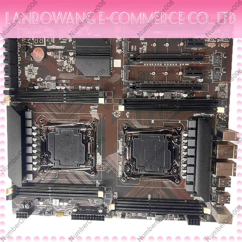 For X99 Dual Socket LGA2011-3 Motherboard, 8x DDR3 ECC/RECC Support E5 V3 CPU, 2x M.2 NVMe Dual Gigabit LAN