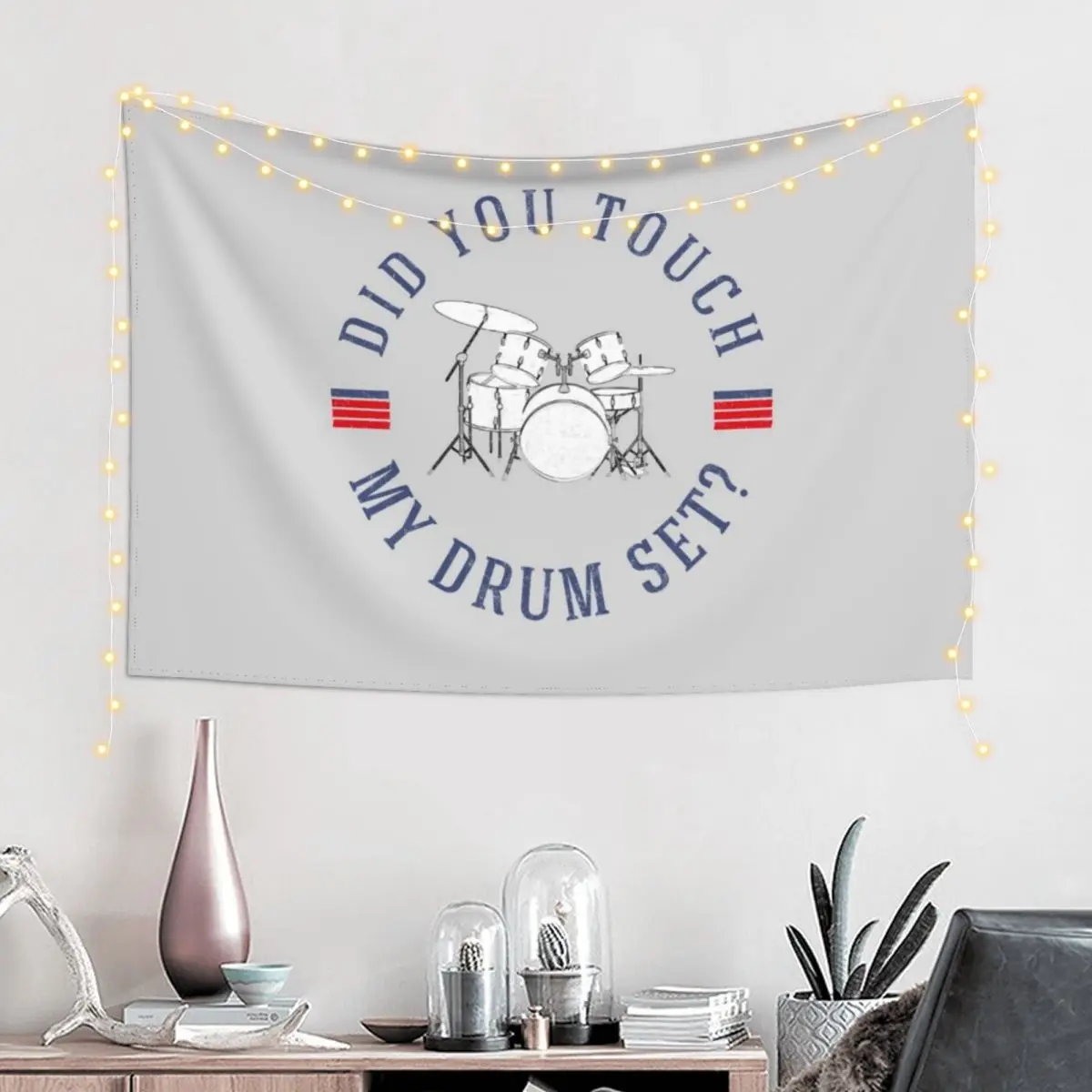 

Did you touch my drumset Tapestry Decoration Room Nordic Home Decor Wall Decoration Bed Room Decoration Tapestry