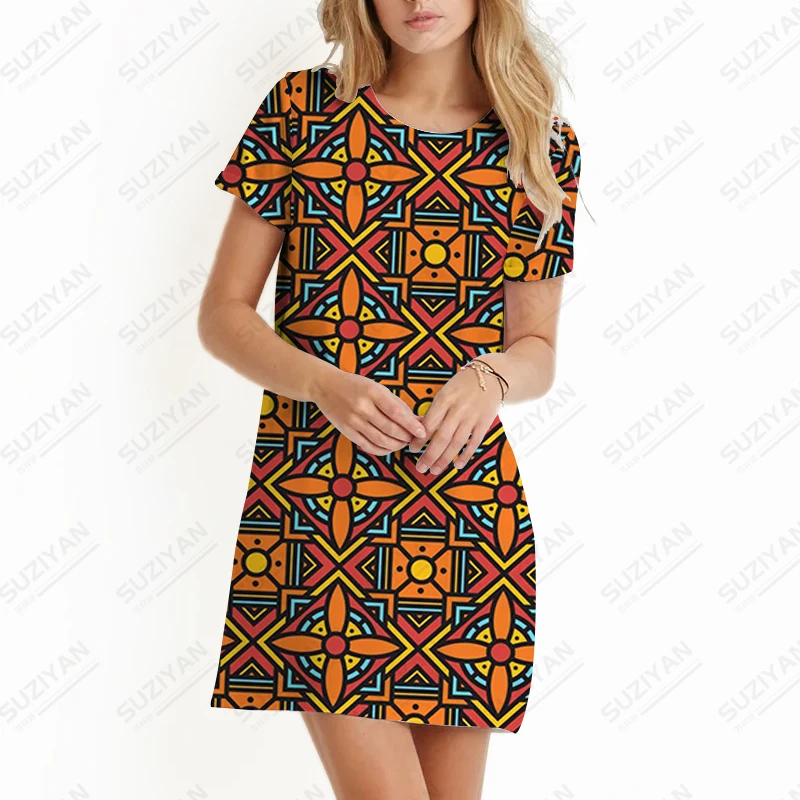 

2023 New Ladies Dresses 3D Printing Dresses Casual Loose Dresses High Quality Ladies Dress Fashion Apparel