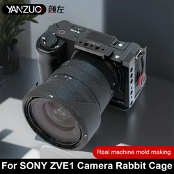 YANZUO Alumium Cage for Sony ZVE1 Camera Expansion Frame Handle Protective Case Camera Rabbit Cage ZV-E1 Stabilizer Bracket