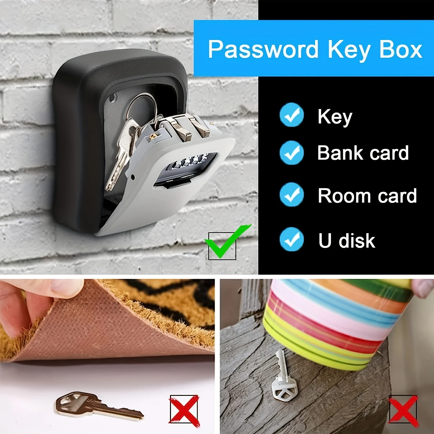 

Secure Your Valuables with a Compact 4-Digit Combination Lock Box