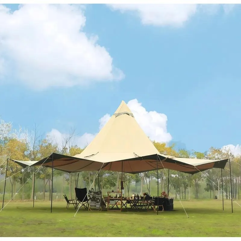 Wholesale Luxury 5.8m Oxford Fabric Tipi Camping Tent Portable Party
