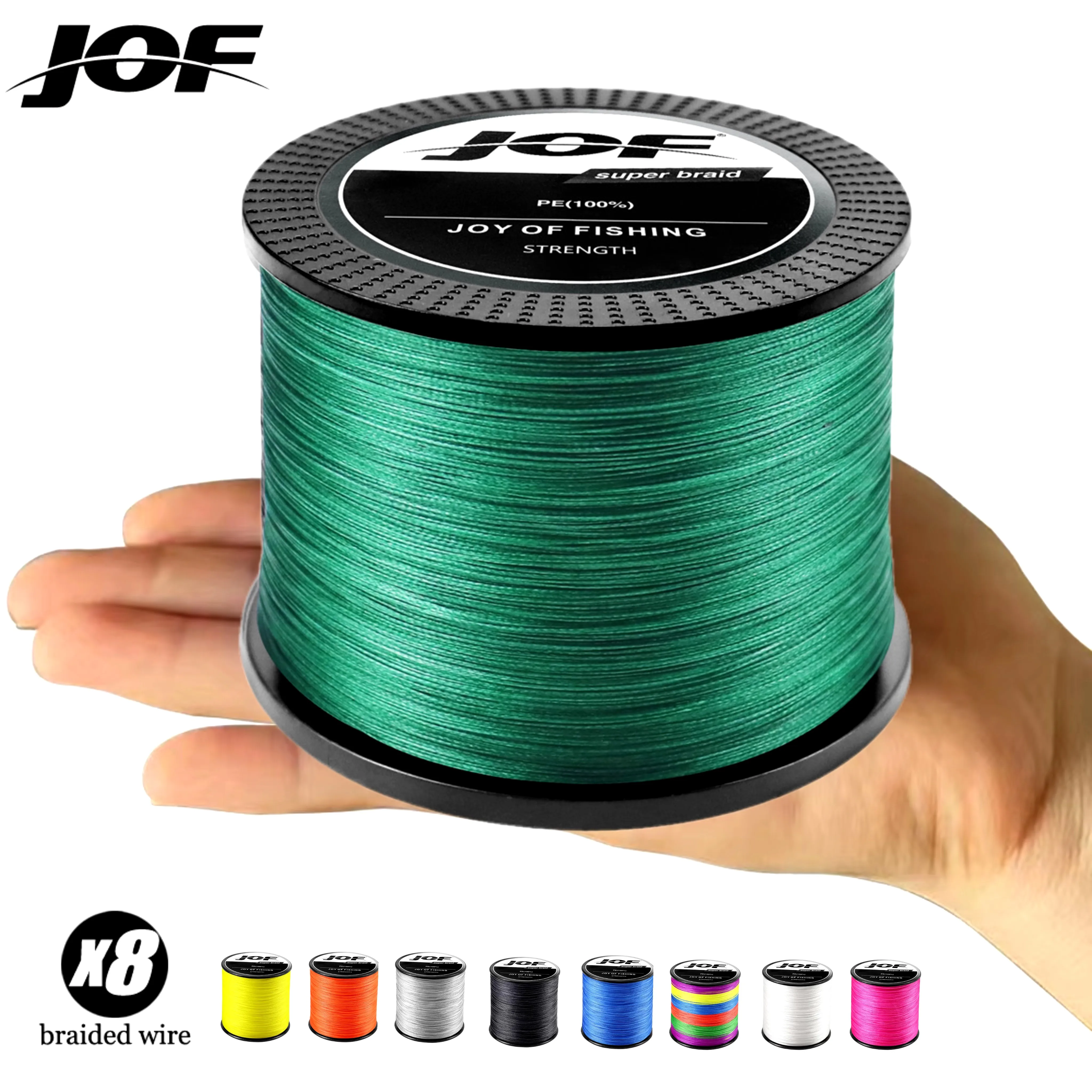 JOF 8 Strands 4 Braided Fishing Line Multifilament 300M Carp Japanese Weave Cord Accessories 100% PE Wire