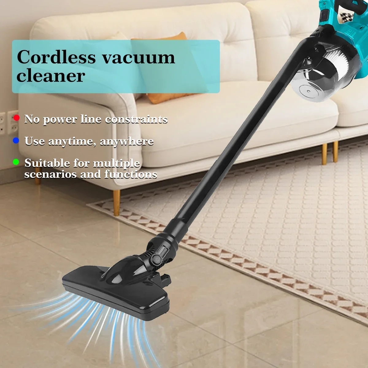 Cordless Portable Electric Vacuum Cleaner Rechargeable For Household Industrial Construction Clean Tools For Makita 18V Battery