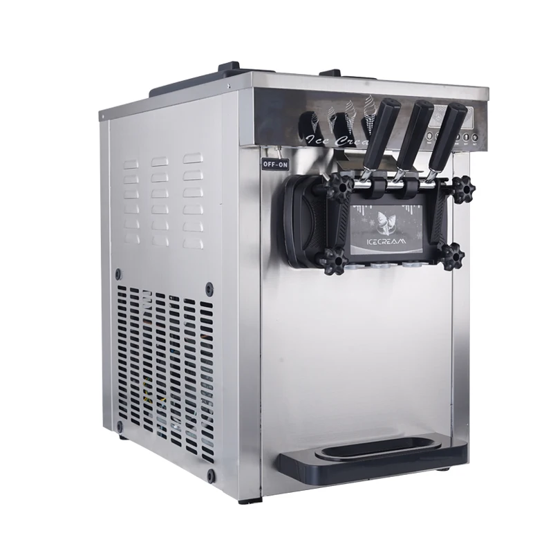 Professional Commercial Automatic Ice Cream Machine Maker 3 Flavor Soft Serve Ice Cream Machine