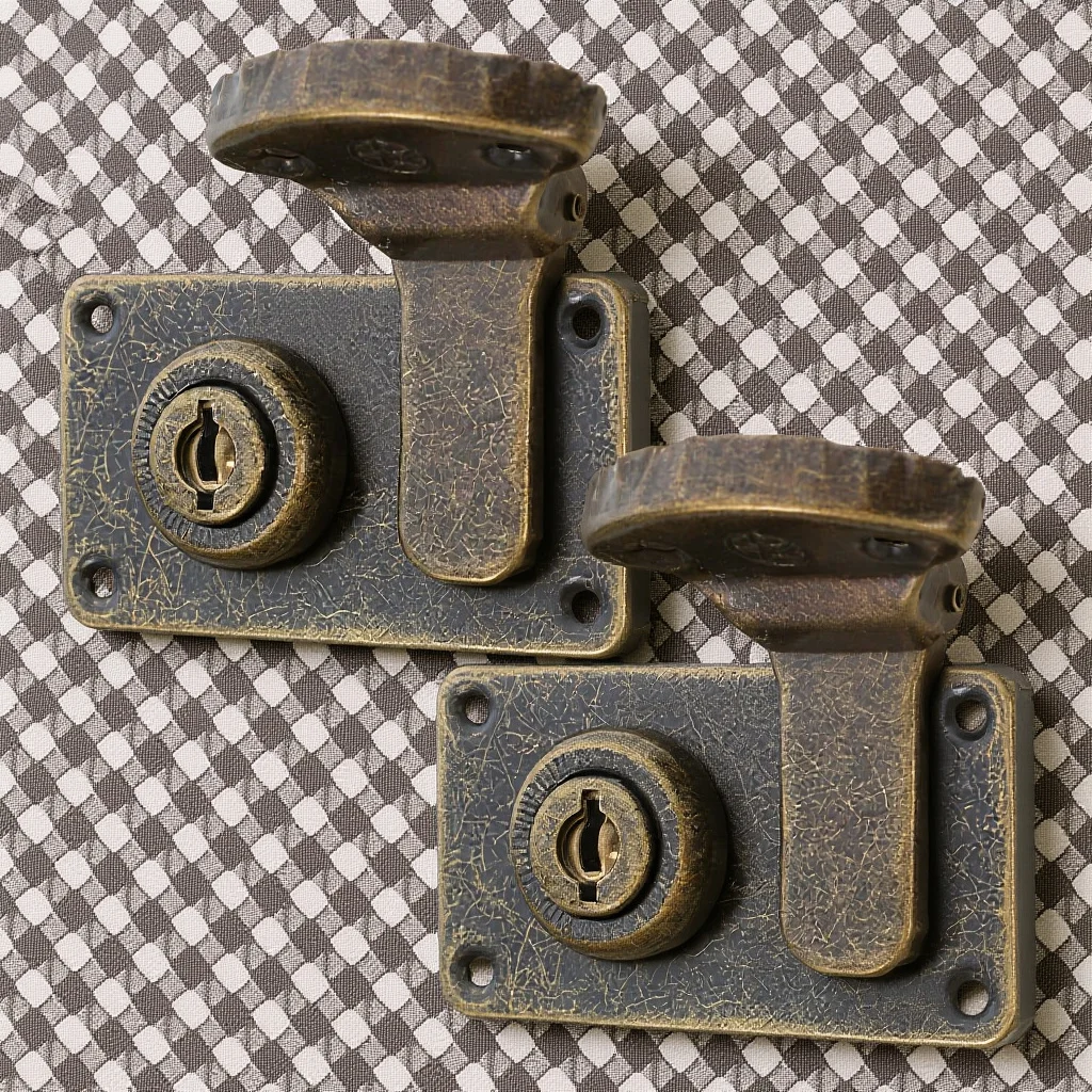 

2Pcs Bronze Vintage Suitcase Locks Hasps Style Decorative Toggle Latches for Suitcase Boxes Jewelry Storage