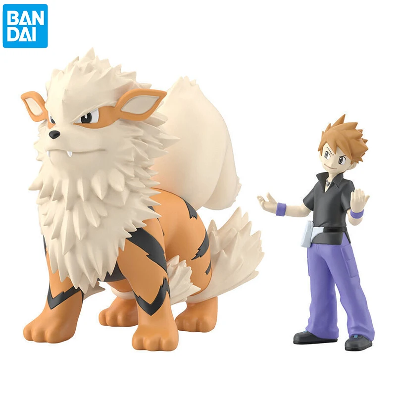 [In Stock] Bandai Pokemon Scale World Arcanine & Blue Oak 2-Pack-Set Anime Game Figure Nice Model Ornament Toys