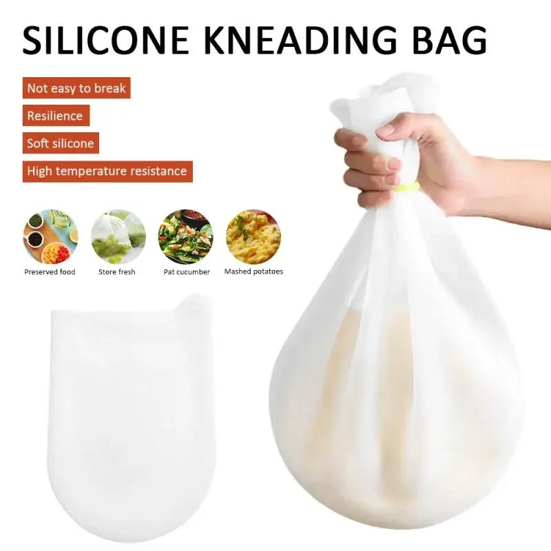 

1pc Cooking Pastry Tools Soft Silicone Preservation Kneading Dough Flour Mixing Bag Preservation Baking Bags Kitchen Gadgets