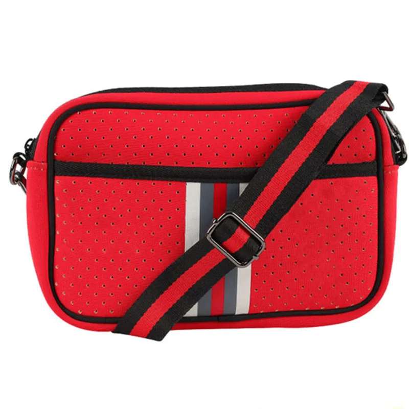 

Men and Women Neoprene Messenger Bag Small Shoulder Bag Fashion Luxury Waterproof Soft High Elasticity Neoprene Crossbody Bag