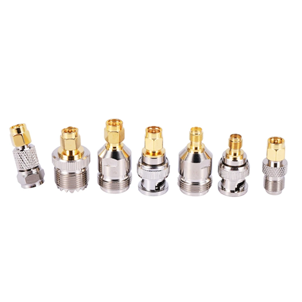 M51K-2X SMA To SMA BNC N F UHF Type Connectors Kits RF Adapter 20 Type,SMA Female To F Male,SMA Female To F Female