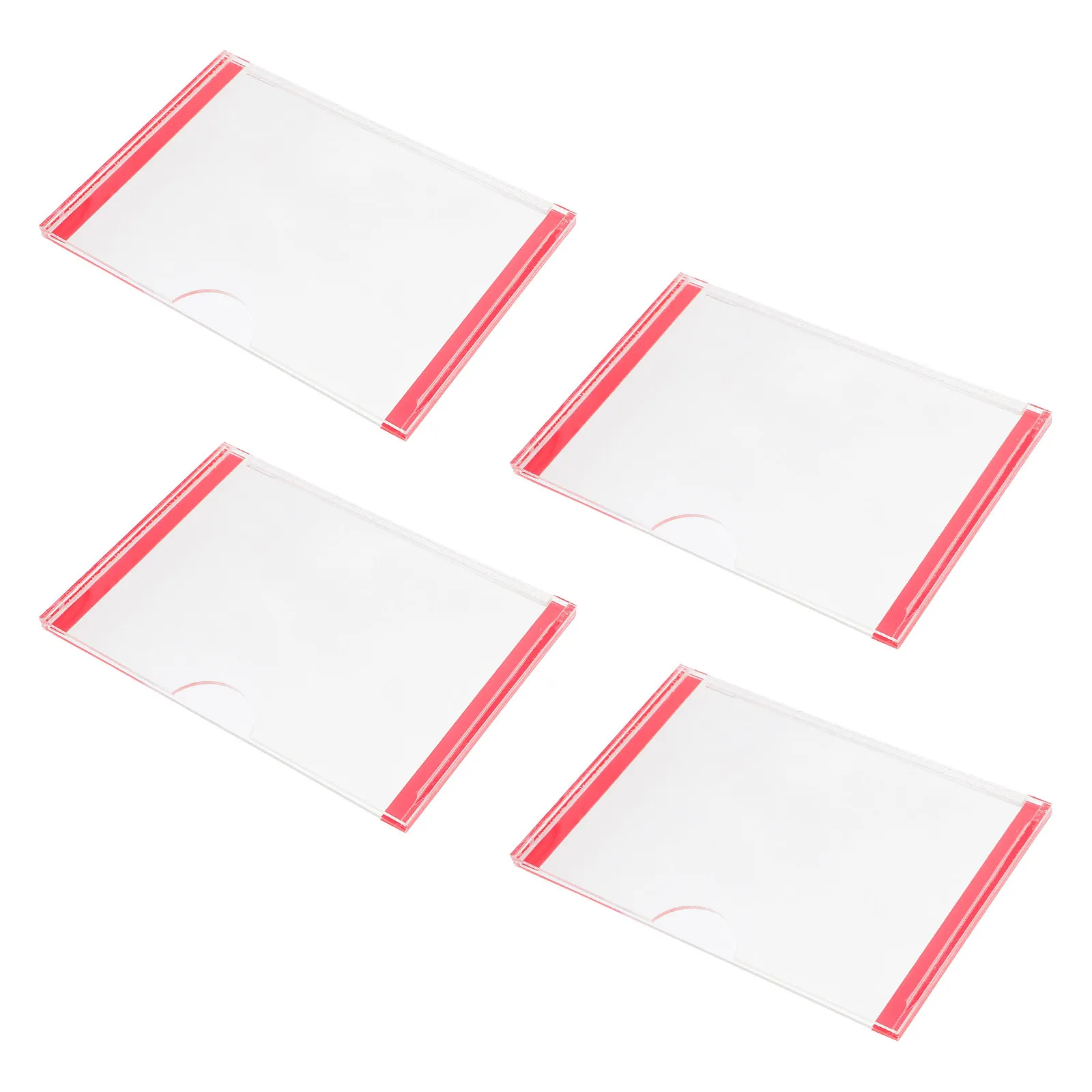 4Pcs Door Sign Holders Acrylic Adhesive Clear Frames Office Door Signs Holder Wall Mount Transparent Name Plates
