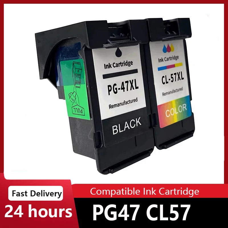 PG47 CL57 PG-47 CL-57 Kompatible Tintenpatrone für Canon Pixma E400 E410 E417 E460 E470 E477 E480 E3170 E3370 E4270 Drucker