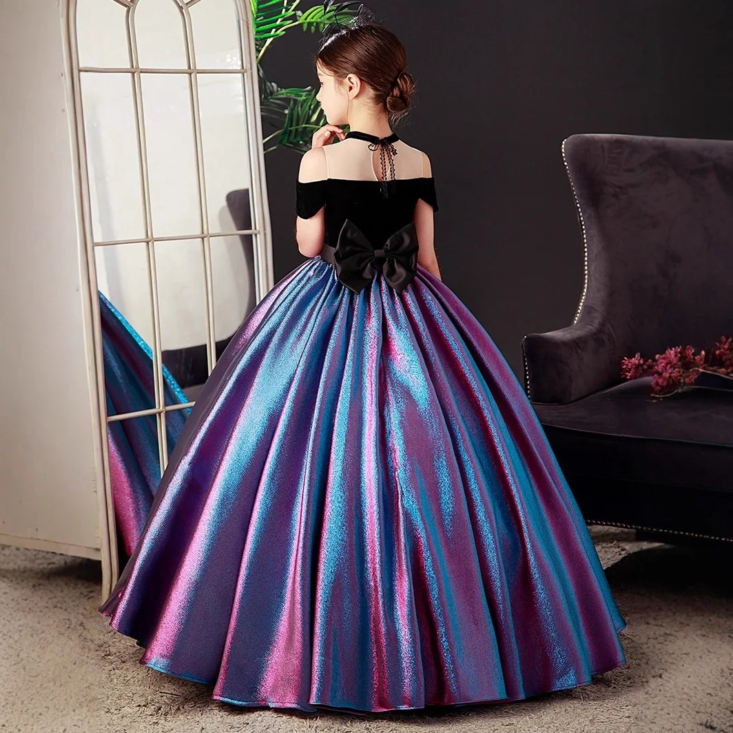 Kleinkind Mädchen Sehr elegantes Kleid Blumenmädchen Brautjungfernkleid für Hochzeit Teenager Mädchen Spitze Lange Partykleider Formal