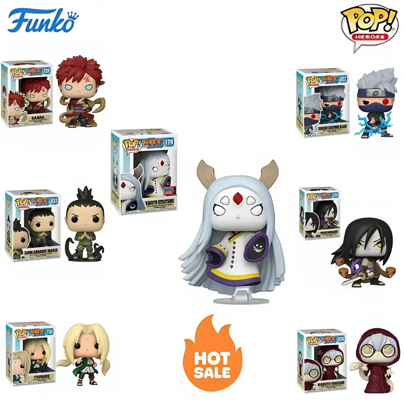 Funko Pop Tsunade 730 #   Kabuto Yakushi 936 #   Kaguya Otsutsuki 179 #   Modelo de coleção de bonecos de ação para crianças presente de brinquedos de Natal
