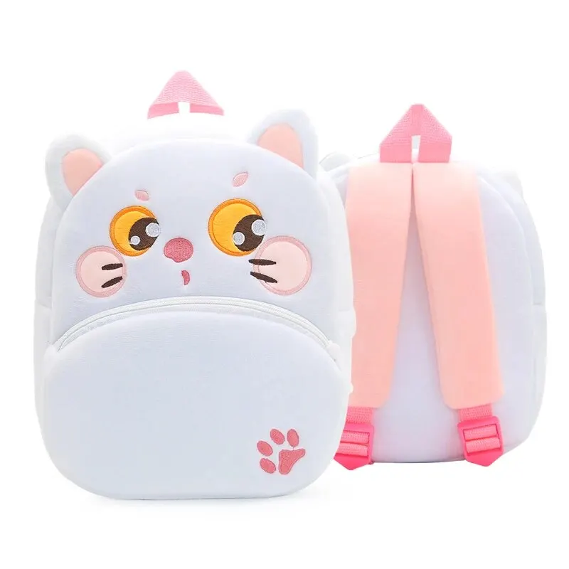 Cute Cartoon Animal Plush Mochila, Saco de brinquedo infantil, Saco de lazer, Meninos e meninas